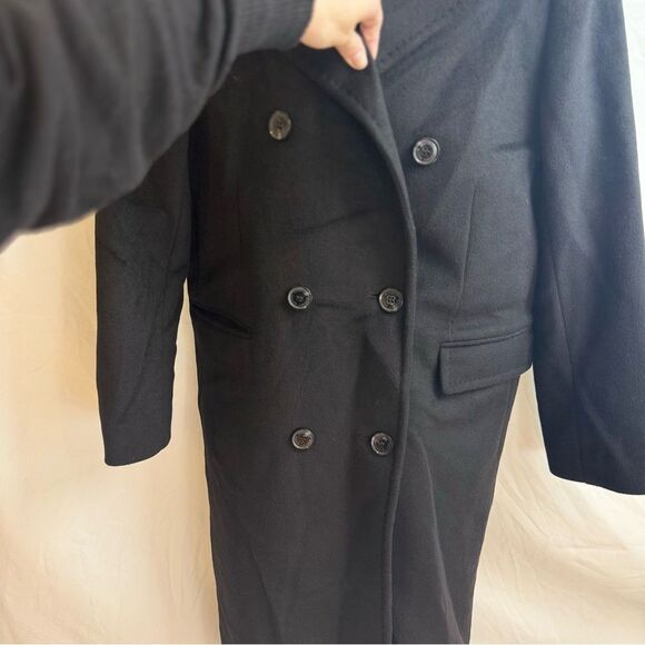 Lauren Ralph Lauren Double Breasted Wool Blend Black Coat Women’s Size 14 - Picture 4 of 10